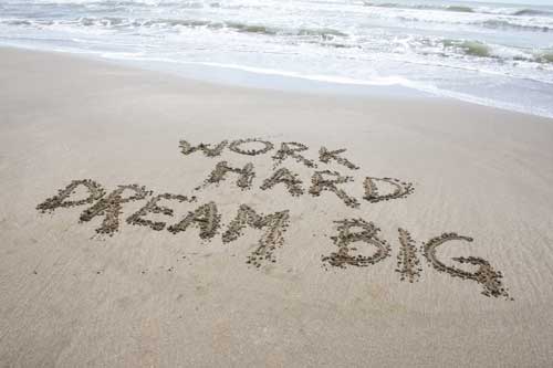work-hard-dream-big-quote-beach